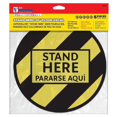 C.H. HANSON Stand Here 10 In Floor Decal 5Pk 15092 15092